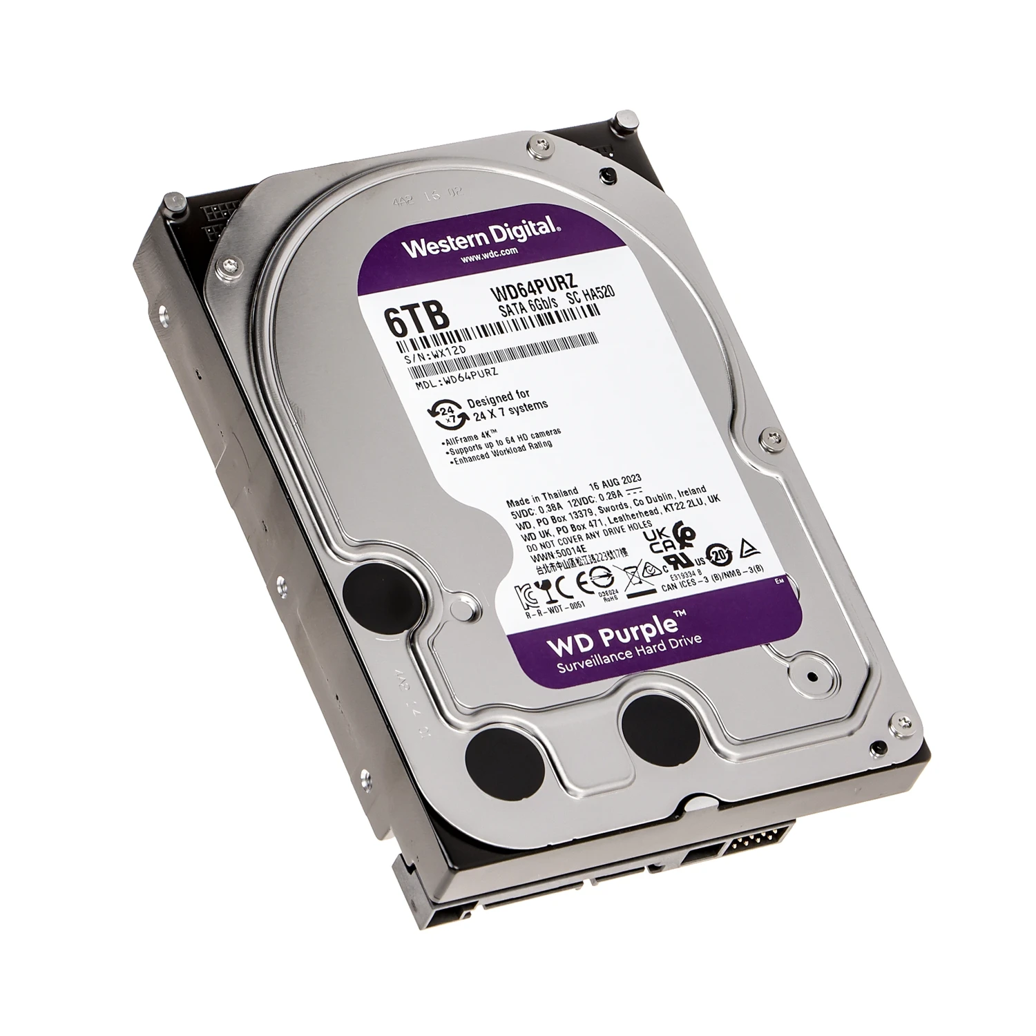 Disco Duro Wd Purpura 6tb 3.5"