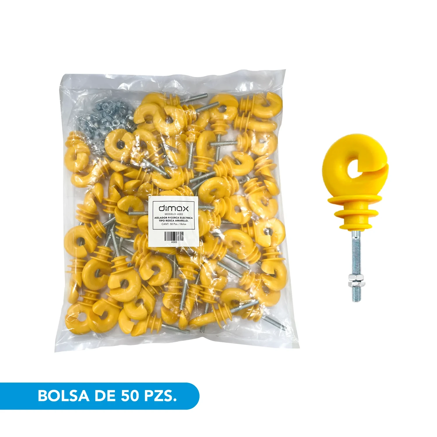 Aislador P/cercas Eléctricas Tipo Rosca