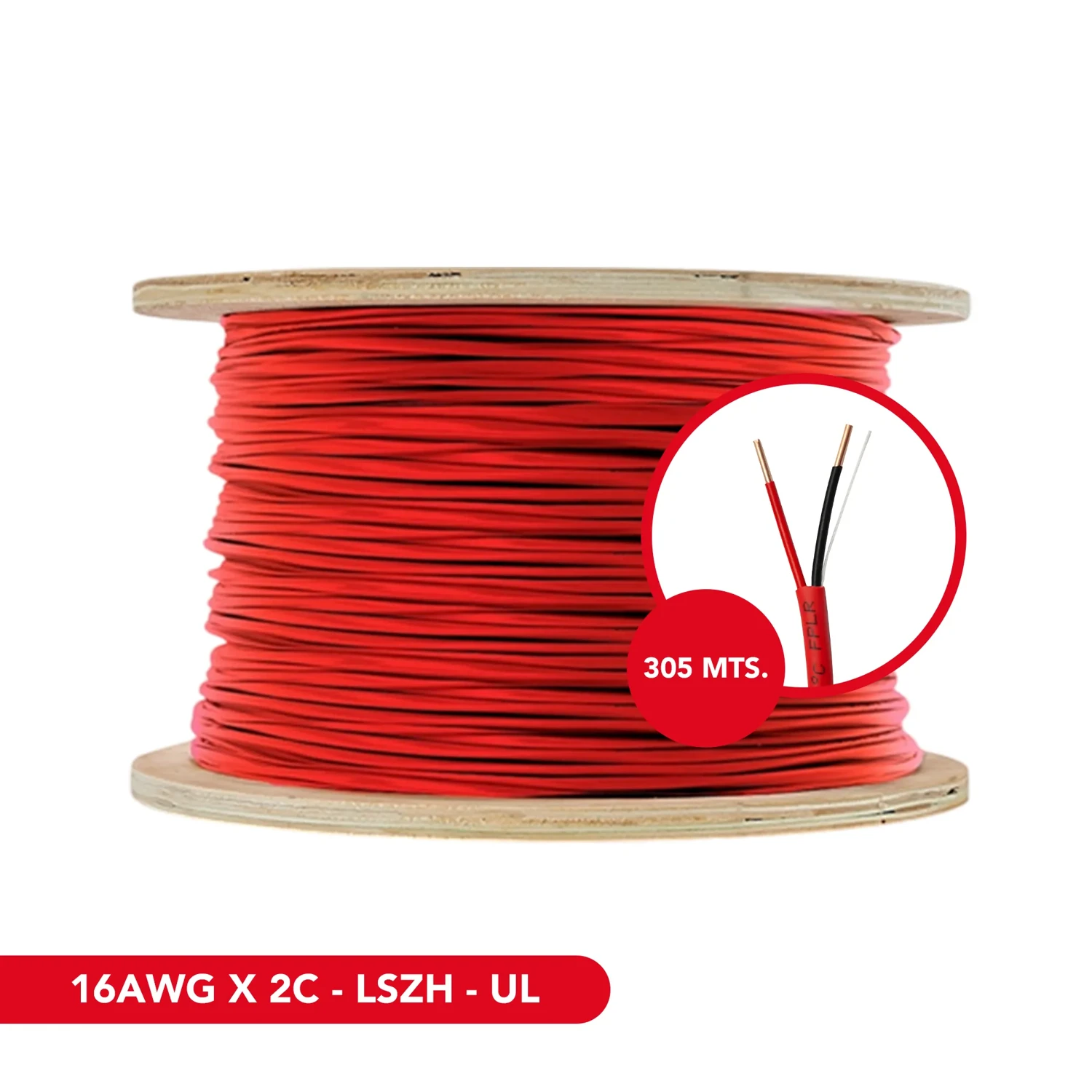 Cable Contra Incendio 16awgx2c-lszh
