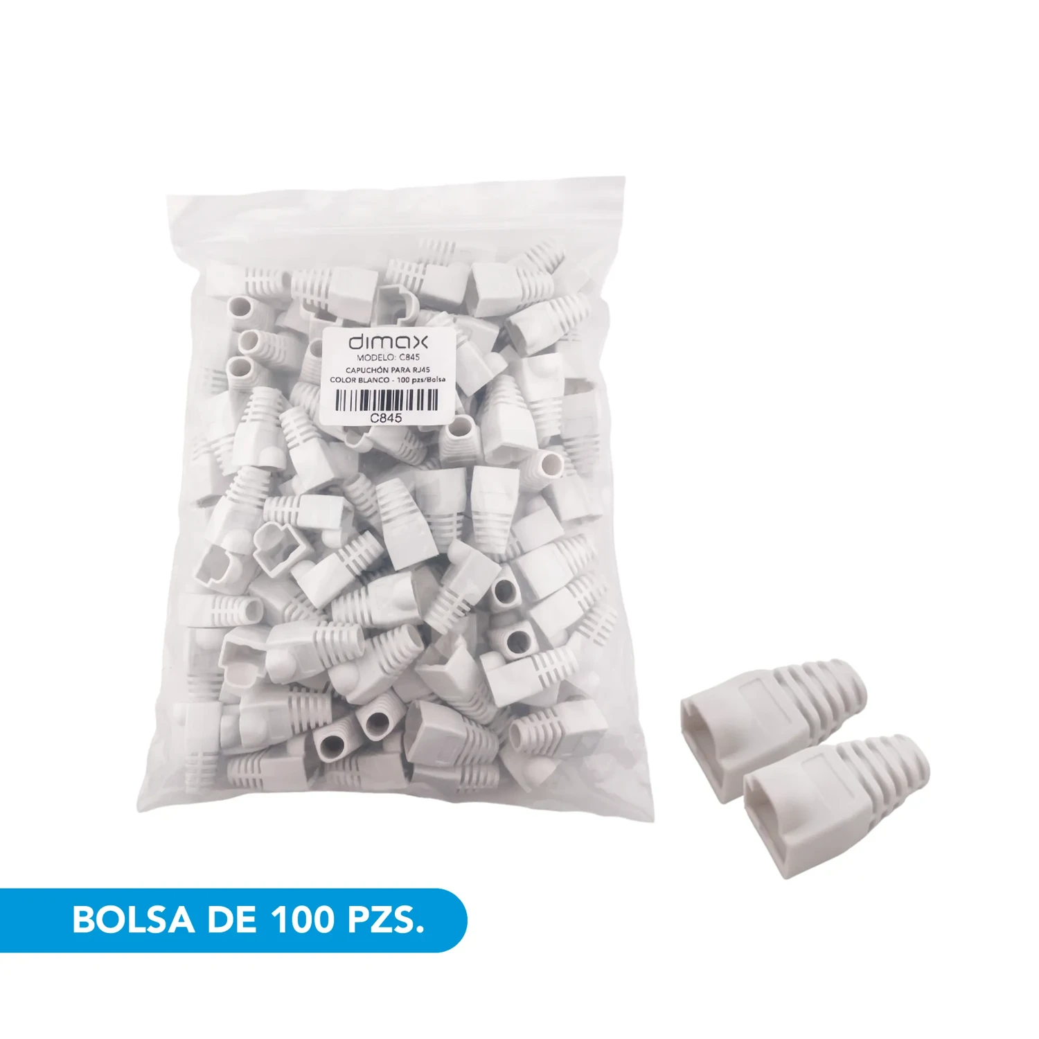 Capuchón Para Rj45 Color Blanco-100 Uds