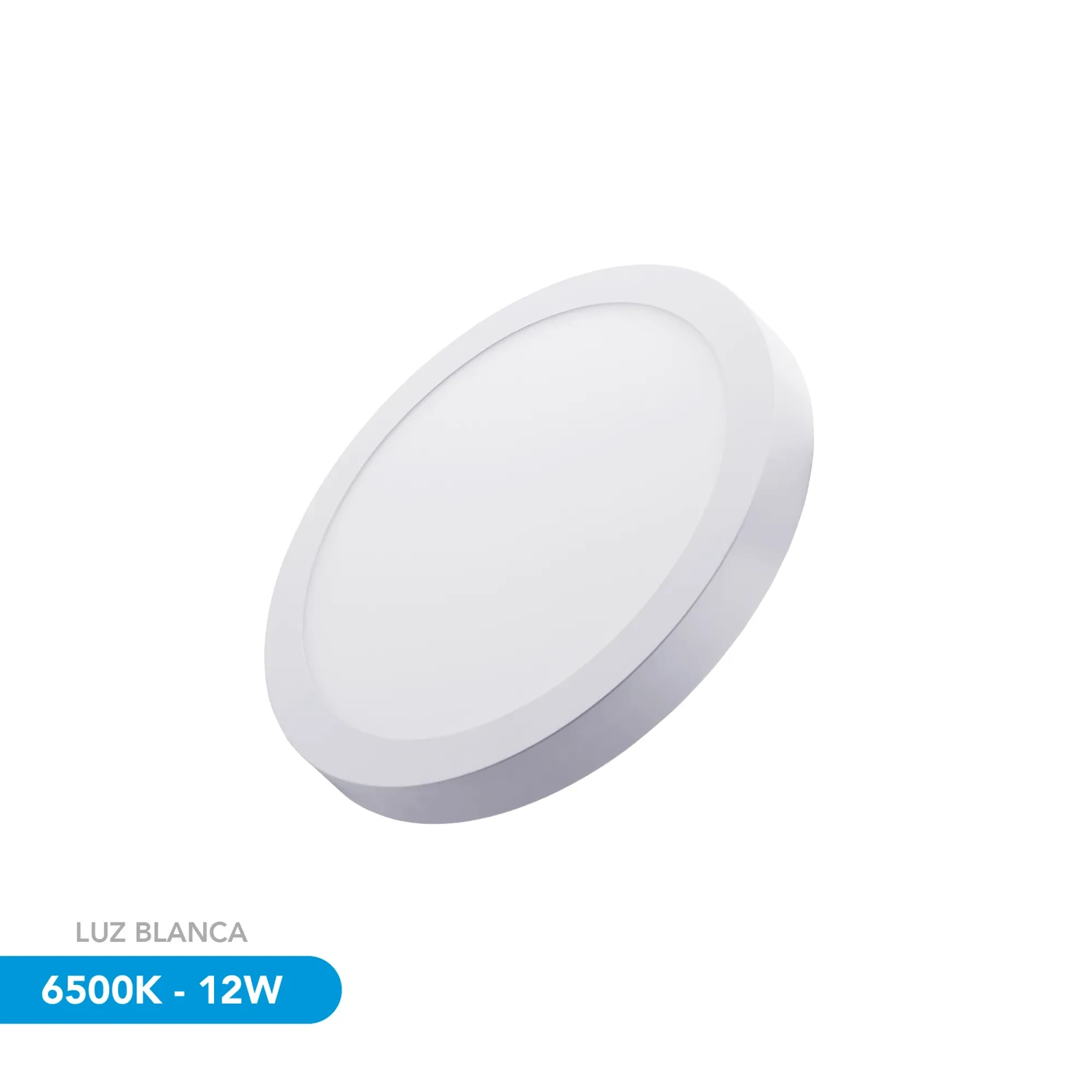 Luz Led Redonda De Sobreponer 6500k 12w