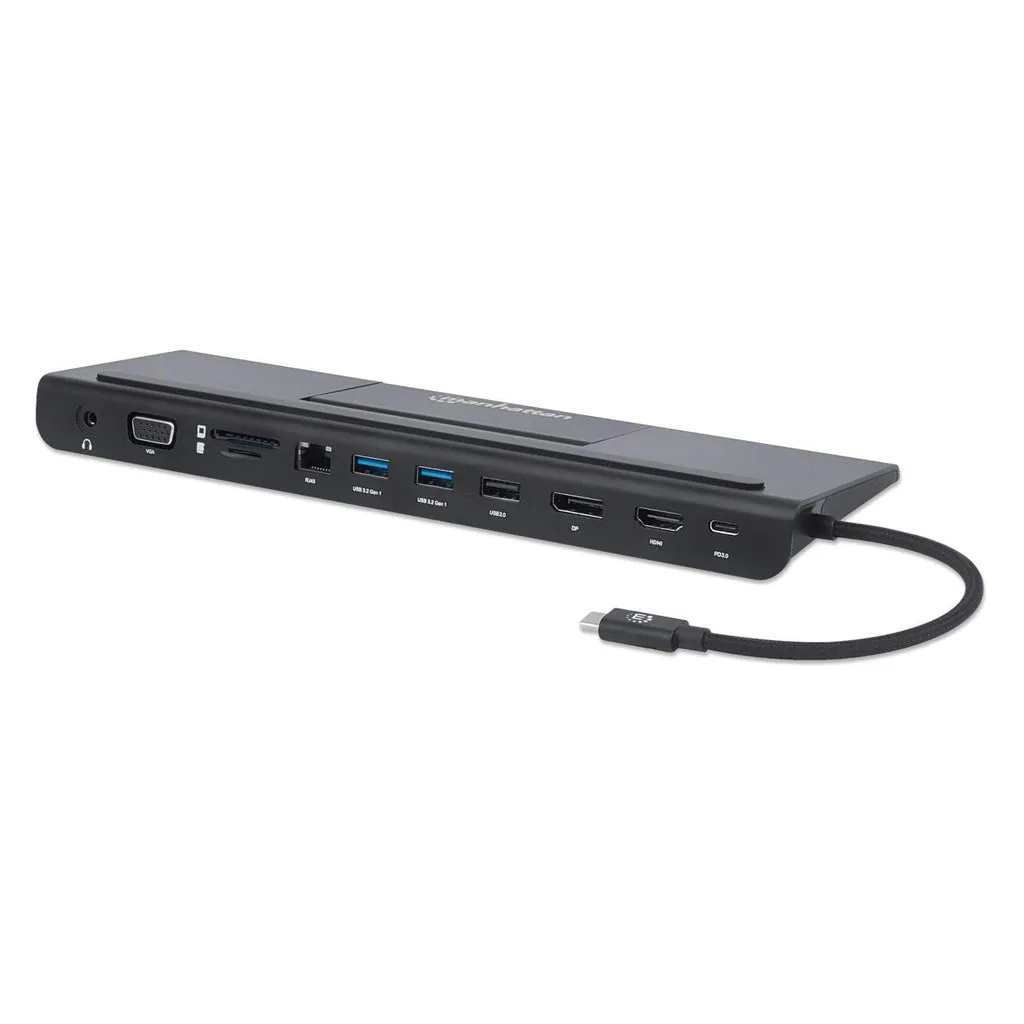 Estación De Acoplamiento Usb-c 11 En 1 Para Tres Monitores Con Mst