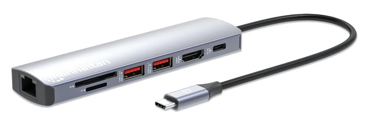 Estación Docking Usb-c Con Lector De Tarjetas, 7 En 1