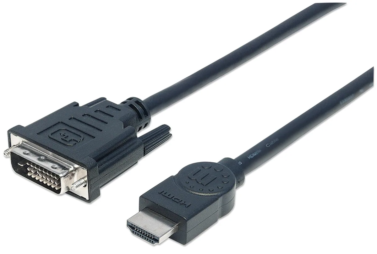Cable Hdmi - Hdmi Macho A Dvi-d 24+1 Macho, Enlace Dual, Negro, 3.0 M.
