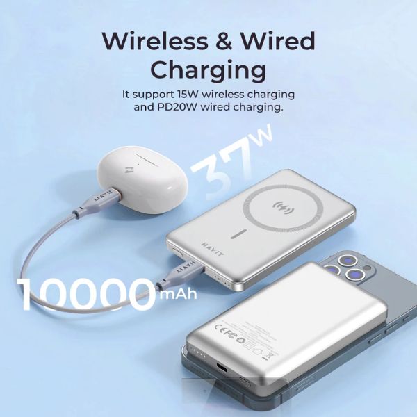 Power Bank Inalambrico 10000mah Negro